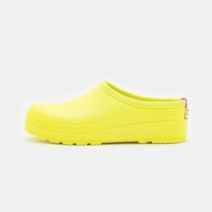 Hunter Womens Original Play Yellow Slip On Clogs Rain Winter Shoes 10 WFF1002RMA
